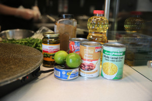 Canned food and limes